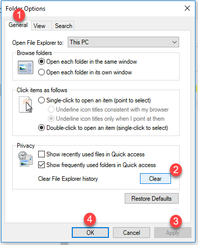3 formas de eliminar el historial de búsqueda en el Explorador de archivos en Windows 10 2