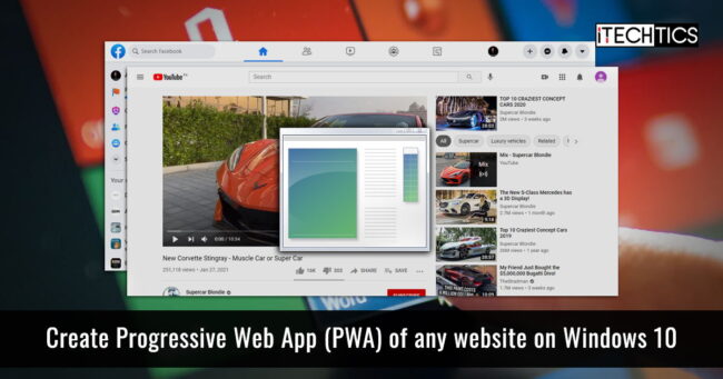 Cree la aplicación web progresiva PWA de cualquier sitio web en Windows 10