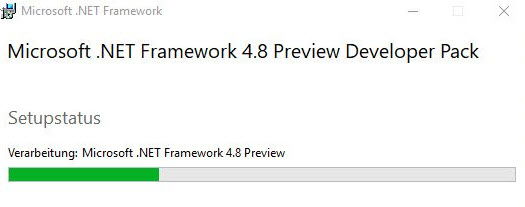 instalación del paquete de desarrollador de NET Framework 4 8