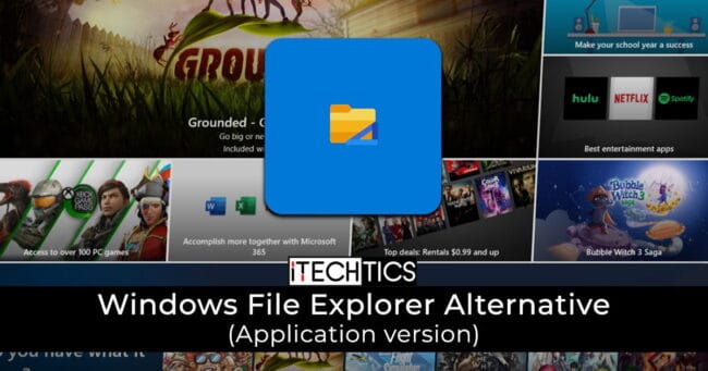 Versión de la aplicación alternativa del Explorador de archivos de Windows