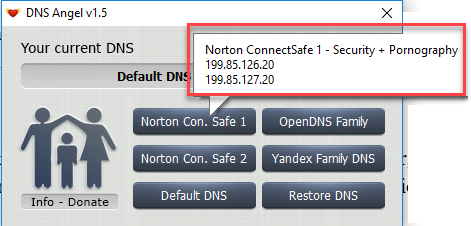 Habilite la protección familiar en Windows 10 usando DNS Angel 6