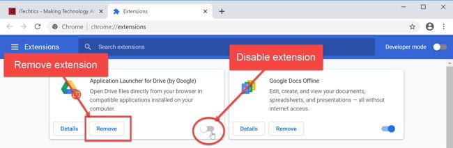 Eliminar o deshabilitar las extensiones de Chrome