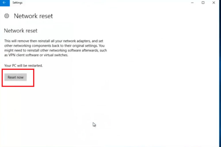 Cómo restablecer la configuración de red en Windows 10 4 Cómo restablecer la configuración de red en Windows 10 4