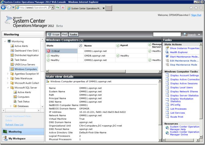 Herramientas de gestión de red para facilitar la vida de los administradores de TI: el mejor software gratuito y de pago 5 Consola web para System Center Operations Manager