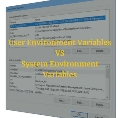 Variables de sistema de Windows y variables de entorno de usuario 1